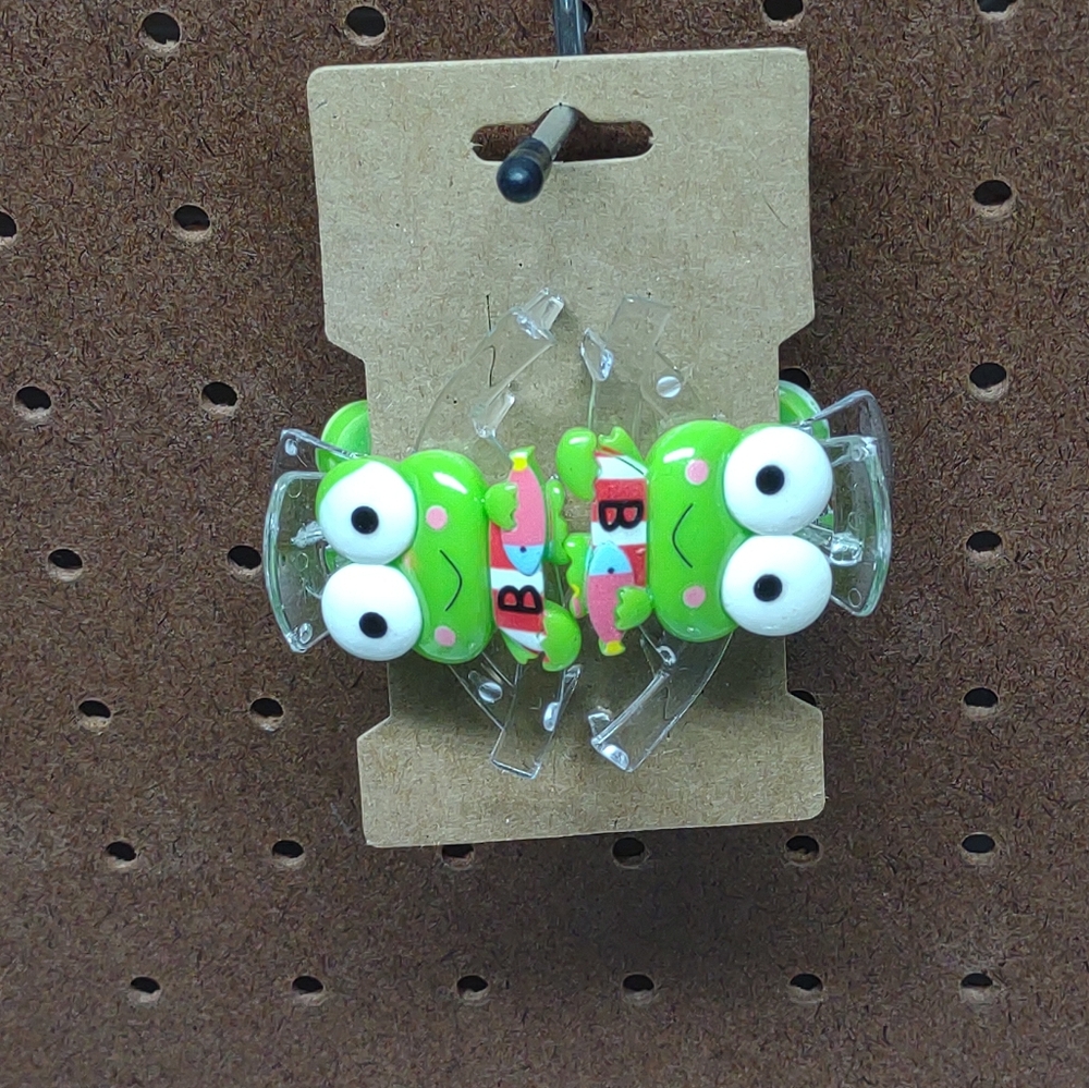Keroppi hair clips